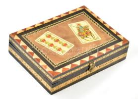 Francia kártya dobozban, 121,5x16,5 cm