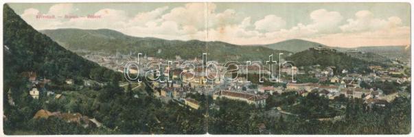 1915 Brassó, Kronstadt, Brasov; Kinyitható 2 oldalas panorámalap / 2-tiled folding panoramacard (fl)