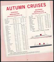 1966 Cunard Line Atlantic Sailings and Full Program of Cruises. No. 1, January 1966. Amerikai hajóut...