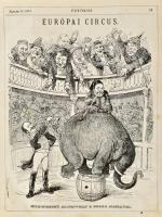 1877 Az Üstökös szatirikus képes folyóirat január-júniusi számai könyvbe kötve