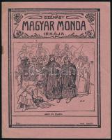 cca 1920-1930 Szénásy magyar monda irkája, négyzetrácsos iskolai füzet, egy beírt oldallal, egyébként kitöltetlen, megkímélt állapotban, 20,5x16,5 cm