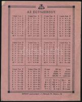 cca 1920-1930 Szénásy magyar monda irkája, négyzetrácsos iskolai füzet, egy beírt oldallal, egyébkén...
