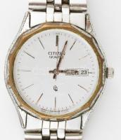 Citizen quartz karóra, kopottas állapotban, nem működik, d: 34 mm