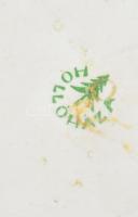 Hollóházi Fiatalok Kőbányáért KISZ porcelán plakett, szép állapotban, jelzéssel, d: 17 cm