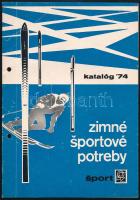 1974 Csehszlovák sí- és télisport felszerelés katalógus, fekete-fehér képekkel illusztrált, 24 p.