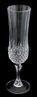 6 db talpas pezsgős kristály pohár, hibátlan, m: 21 cm
