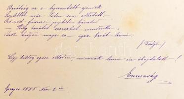 cca 1880 díszkönyv, kulccsal zárható, réz és ezüstözött réz veretekkel, korabeli bejegyzésekkel, kor...