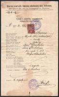 1933, 1939 Házassági anyakönyvi kivonat és hivatalos fordítása