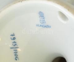 Herendi Apponyi mintás gyertyatartó, sérült, kopott, jelzett, 22 cm