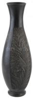 Retro feketekerámia váza, kopásokkal, jelzés nélkül, m: 41 cm