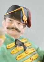 Herendi porcelán borívó, "Tokaj" felirattal, kézzel festett, jelzett, hibátlan, m: 18,5 cm