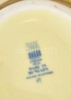 Zsolnay virágmintás áttört kaspó, jelzett, hibátlan, m: 10 cm