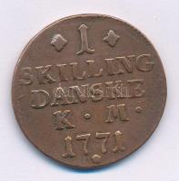 Dánia 1771. 1sk Cu "VII. Keresztély" T:AU kis patina
Denmark 1771. 1 Skilling Cu "Ch...
