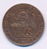 Olasz Államok / Velence / 1849ZV 5c Cu T:XF,VF patina, ph, karc 
Italian States / Venice / 1849ZV 5...