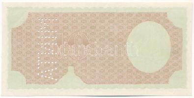 1926. 10P teljes hátlapi és fázis előlapi nyomat, "MINTA" perforációval, makkos-tölgylevel...