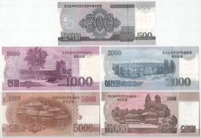 Észak-Korea 2002-2013. 5W-5000W (10xklf) MINTA felülbélyegzéssel és "0000000" sorszámmal T...