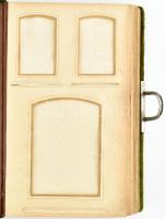 Szecessziós díszkönyv, bársonyborítású, préselt réz verettel, korának megfelelő állapotban, 31x22 cm...