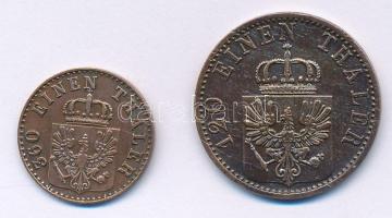 Német Államok / Poroszország 1847A 1pf Cu + 1871C 3pf Cu T:AU kis ph
German States / Prussia 1847A ...