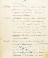 Raupach: Molnár és gyermeke. Népdráma 5 szakaszban. Átdolgozta: Lukácsy. Kézirat, benne számos javít...