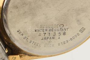 Seiko férfi karóra, nem kipróbált, quartz, d: 30 mm, fém szíjjal