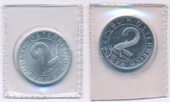 Ausztria 1974. 2gr Al (2xklf) T:UNC, AU (PP) Austria 1974. 2 Groschen Al (2xdiff) C:UNC, AU (PP)