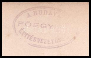 cca 1890 Budavári Mátyás-templom északi oldala, a Schulek Frigyes-féle átépítés alatt. Az épület fa ...