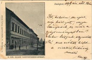 1899 (Vorläufer) Budapest II. Ker. Állami Tanítónőképző intézet. Öt pacsirta utca 43 (ma Csalogány utca). Károlyi György kiadása (Rb)