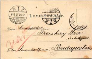 1899 (Vorläufer) Budapest II. Ker. Állami Tanítónőképző intézet. Öt pacsirta utca 43 (ma Csalogány u...