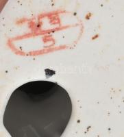 Kínai porcelán katona, kézzel festett, jelzett, m: 20 cm, dobozban / Chinese soldier, chinaware, han...