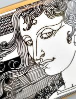 3 darab Szász Endre által tervezett Hollóházi porcelán, kínáló, tál, ékszeres doboz, hibátlan, jelzé...