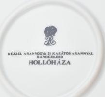 3 darab Szász Endre által tervezett Hollóházi porcelán, kínáló, tál, ékszeres doboz, hibátlan, jelzé...