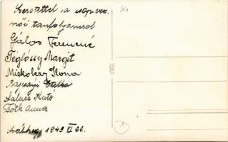 1943 Budapest XII. Svábhegy, A hadügyminisztérium által szervezett női csoportvezetői tanfolyam csop...