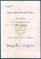1969 Felszabadulási oklevél Losonczi Pál, az Elnöki Tanács Elnökének saját kezű aláírásával