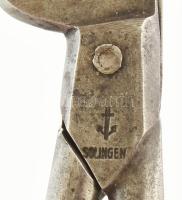 Solingen kanócvágó, Schulek Budapest felirattal, szép állapotban, jelzéssel, h: 14 cm