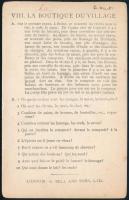 La Boutique du village reklámlap, 14×9 cm