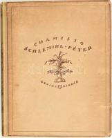 Adalbert von Chamisso: Schlemihl Péter csodálatos története. Fordította Bálint Lajos. Zádor István nyolc eredeti kőnyomatával. A kötésterv Végh Gusztáv munkája. Bp.,1921, Genius,(Jókai-ny.), 123 p.+ 8 (litográfiák) t. Kiadói aranyozott félvászon-kötésben, Gottermayer-kötés, kopott, kisé foltos borítóval, sérült gerinccel. Megjelent 1000 példányban. Számozatlan példány.