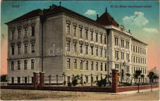 1916 Arad, M. kir. állami tanítóképző intézet. Vasúti levelezőlapárusítás 22. sz. 1915. / teachers' training institute (EK)