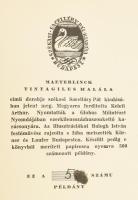 Maurice Maeterlinck: Tintagiles halála. Ford.: Keleti Arthur. Bp.,1923., Székasi Sacelláry Pál,41+3 ...