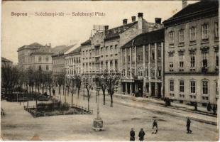 Sopron, Széchenyi tér, Fleischer József, Tököly G. üzlete. Piri Dániel kiadása (fa)
