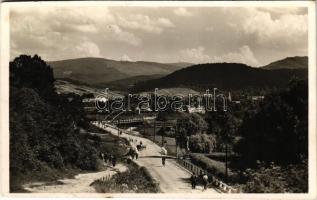 1943 Szolyva, Svalava, Svaljava, Szvaljava, Svaliava; látkép, híd / general view, bridge (fl)