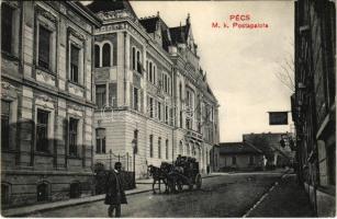 Pécs, M. kir. postapalota, postakocsi
