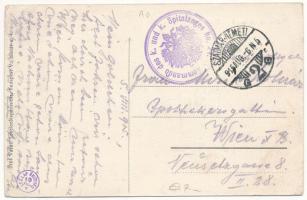 1915 Szatmárnémeti, Szatmár, Satu Mare; Deák tér, villamos, Láng üzlete. Vasúti levelezőlapárusítás ...