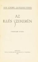 Ady Endre: Az Illés szekerén. Ady Endre Legujabb Versei. Bp., 1918., Pallas, 171+5 p. Harmadik kiadás. Átkötött kartonált papírkötés, foltos gerinccel.