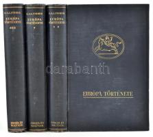 H. A. L. Fisher: Európa története I-III. köt. I. köt.: Ókor és középkor. II. köt.: Renaissance, reformáció, felvilágosodás. III. köt.: A liberális kísérlet. Teljes! Ford.: Balla Antal és Benedek Marcell. Bp., é.n., Singer és Wolfner, 415+1; 459+1; 507 p. Térképekkel illusztrált. Kiadói dúsan aranyozott egészvászon kötés, a borítókon kopásnyomokkal.