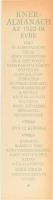 1922 Kner Izidor illusztrált könyvjelző, a német nép ereje és kultúrája, hátoldalán Kner-Almanach re...