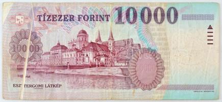 1998. 10.000Ft "AA 8738781" látványos nyomdahibával T:F
Hungary 1998. 10.000 Forint "...