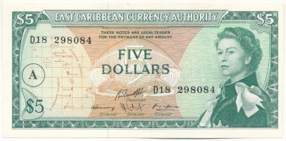 Kelet-Karibi Államok / Antigua és Barbuda 1965. 5$ 10-es aláírás T:UNC East Caribbean States / Antigua & Barbuda 1965. 5$ signature 10 C:UNC Krause P#14h