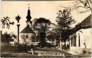 1932 Budakalász, Görögkeleti (szerb ortodox) templom, utca, teherautó, kerékpár. photo (EK)