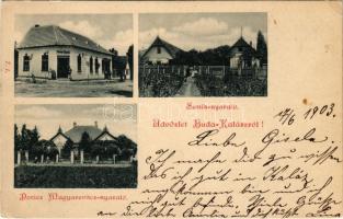 1903 Budakalász, Szmik nyaraló, Dorics Magyarevitcs nyaraló, villák, Popper Sándor üzlete (EK)