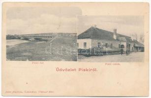 1908 Piski, Simeria; híd, csárda, étterem. Adler fényirda / bridge, inn, restaurant (EB)